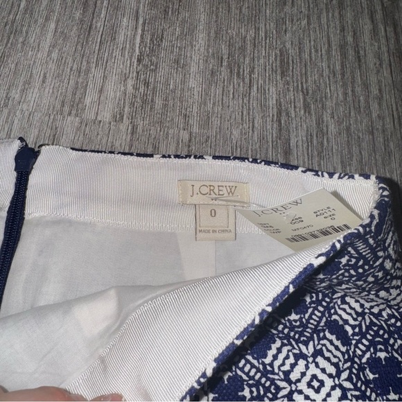 J. Crew Blue and White Mini Pencil Skirt - Picture 2 of 3